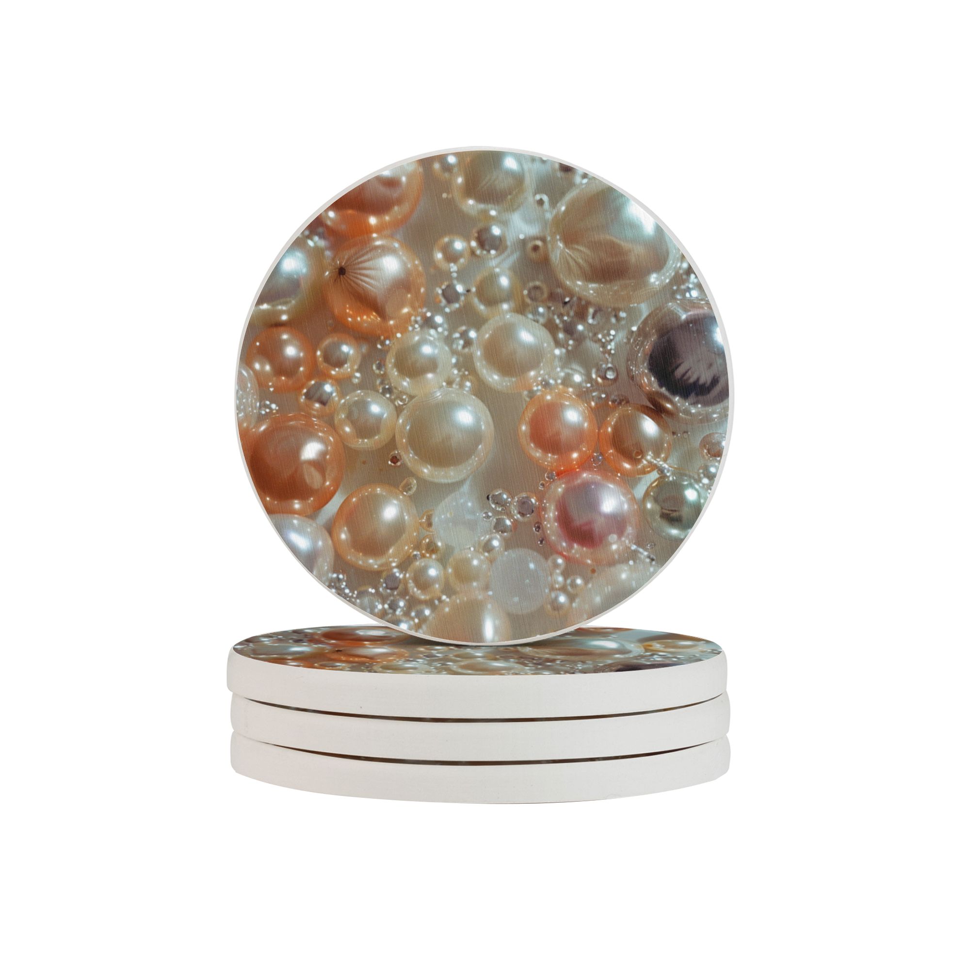 pearl-pattern-round-ceramic-coaster