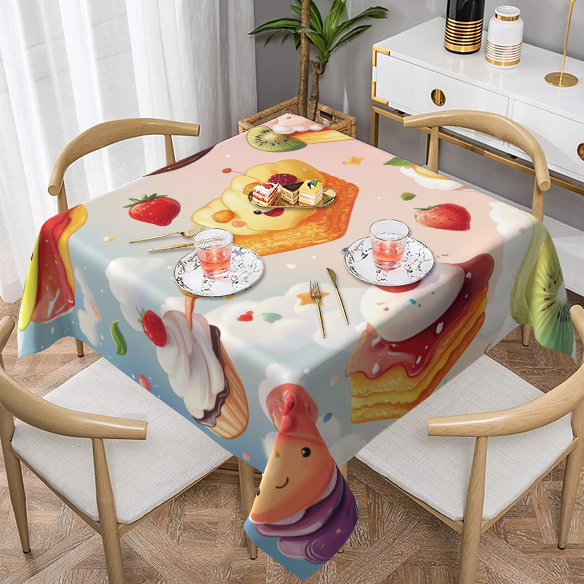 cartoon-dessert-pattern-waterproof-tablecloth