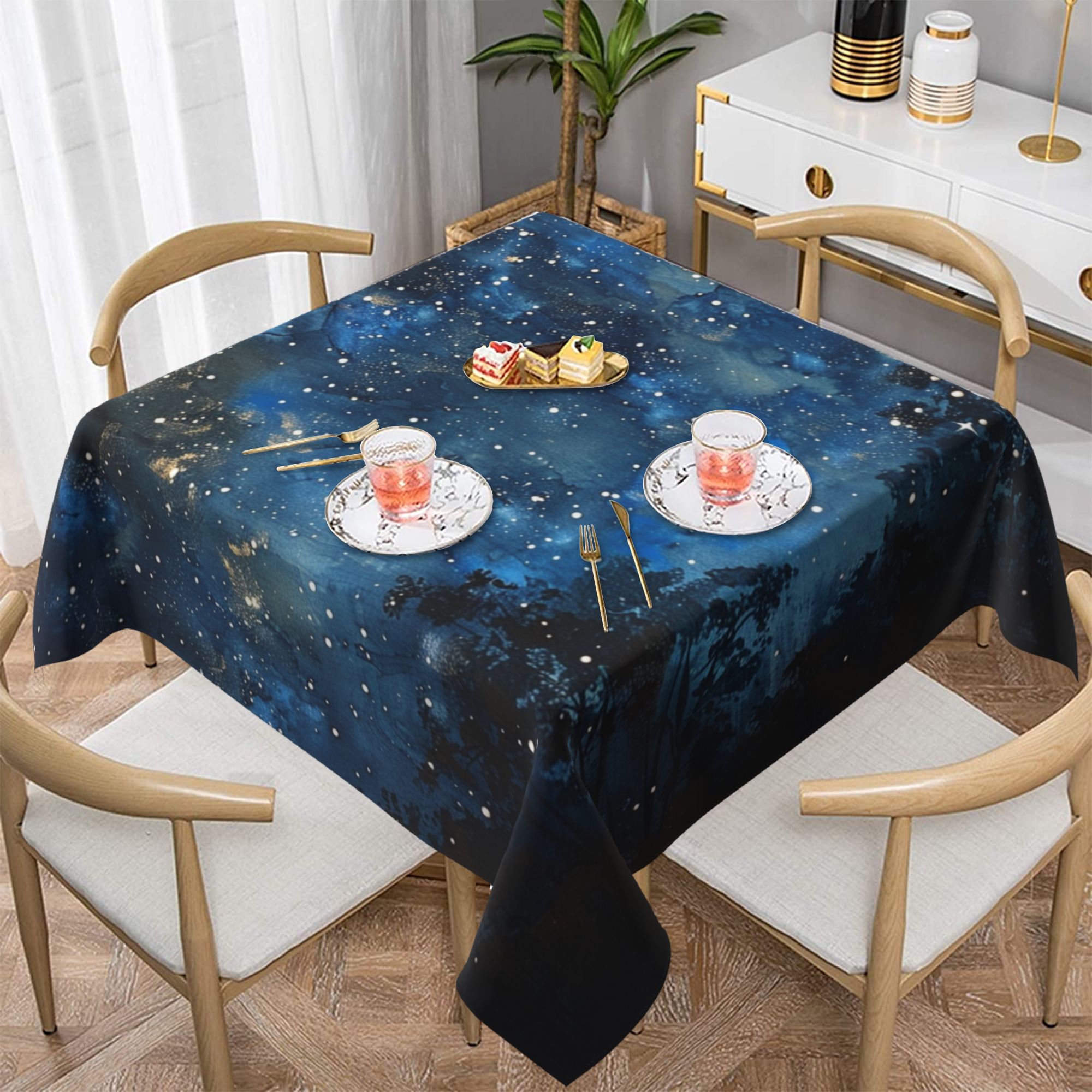 starry-night-pattern-waterproof-tablecloth